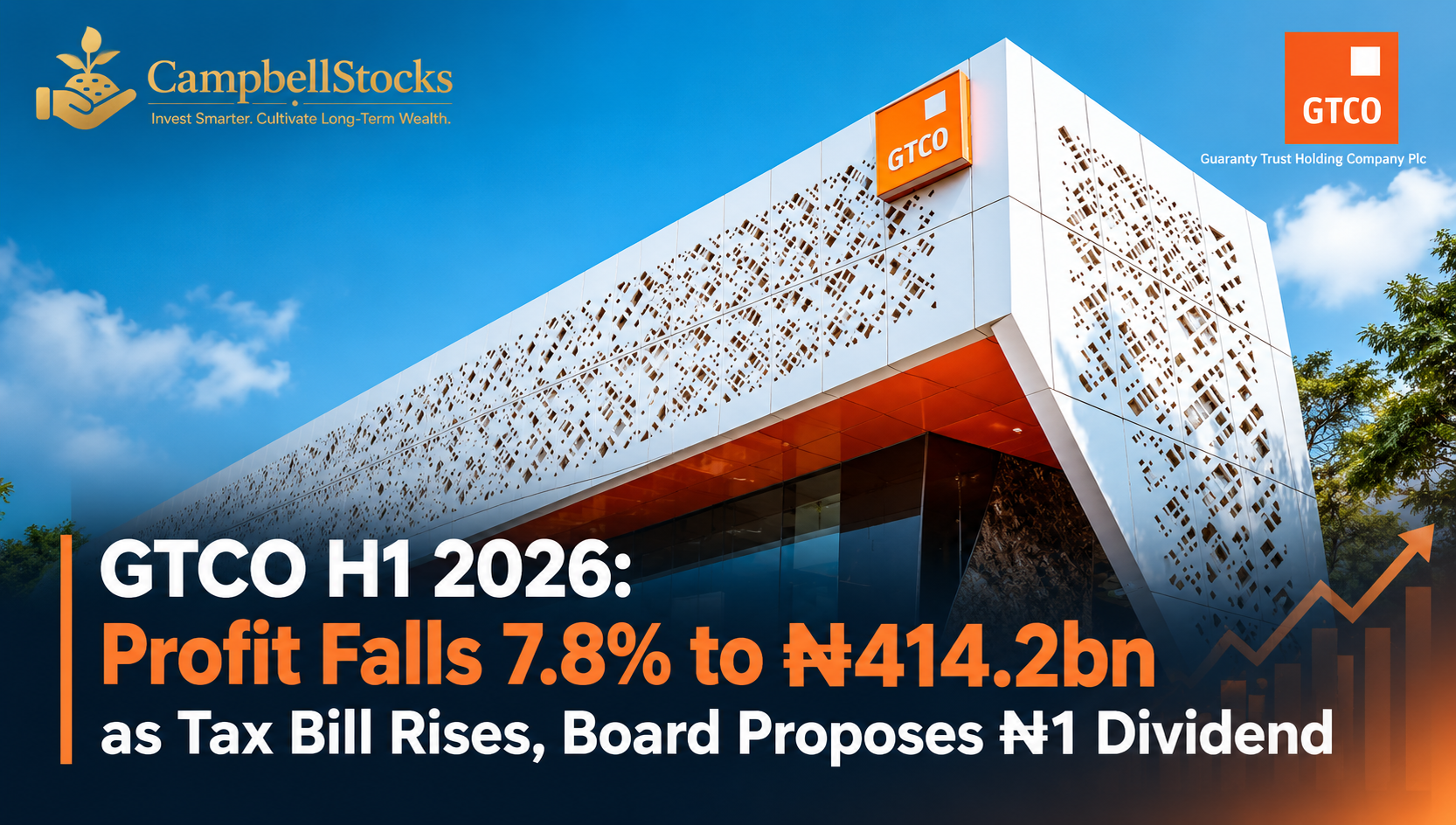 GTCO H1 2026: Profit Falls 7.8% to ₦414.2bn as Tax Bill Rises, Board Proposes ₦1 Dividend